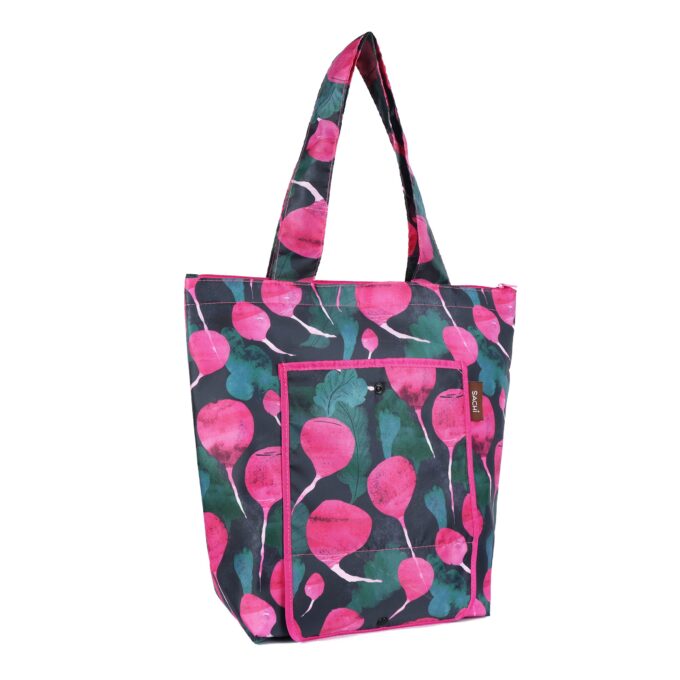 Radish and Beets 7 Insulated Market Tote Set 3-Piece Set of Foldable Bags - Radish and Beets