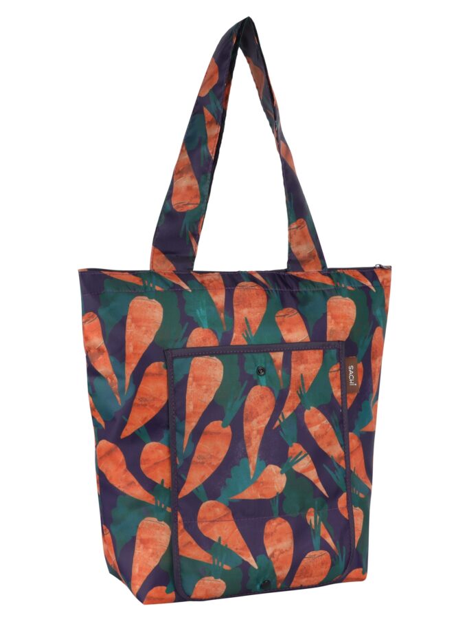 sachi market tote purple carrot 3 scaled Insulated Market Tote Set 3-Piece Set of Foldable Bags - Purple Carrot