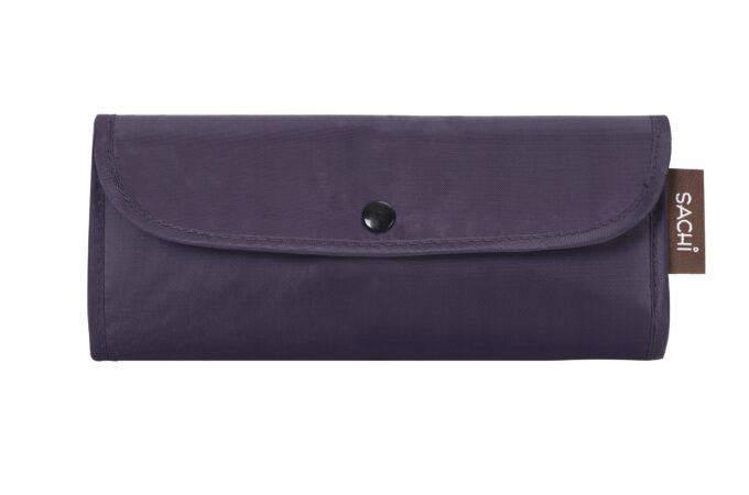 sachi market tote purple carrot folded 4 scaled Insulated Market Tote Set 3-Piece Set of Foldable Bags - Purple Carrot