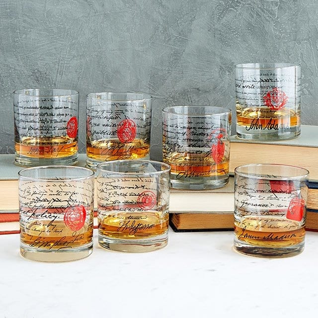 valentines day gift guide - founding fathers whiskey glasses