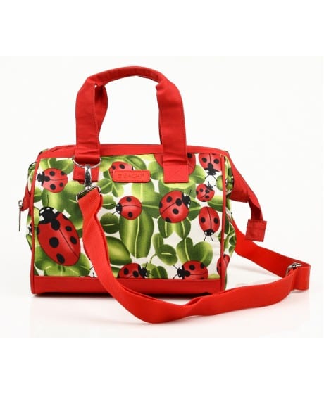 34 029 front w strap 460x560 1 Style 34 Insulated Trendy Lunch Tote - Ladybug