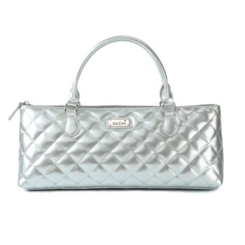 wine purse silver quilted sachi one bottle tote