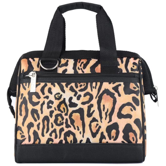 Sachi bags style34 leopard3 Style 34 Insulated Trendy Lunch Tote - Leopard