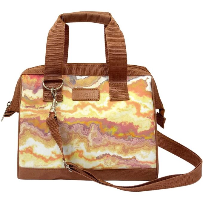 Sachi bags style34 marble sunset2 Style 34 Insulated Trendy Lunch Tote - Marble Sunset