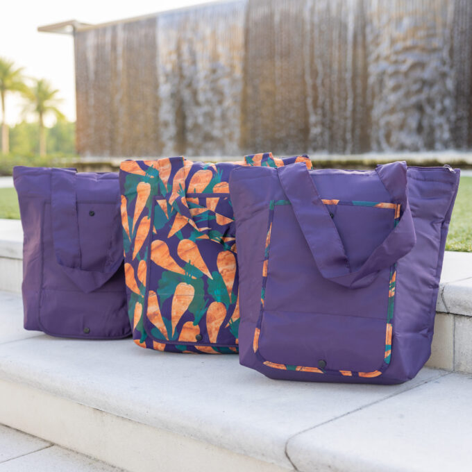 2G2A7585 scaled Insulated Market Tote Set 3-Piece Set of Foldable Bags - Purple Carrot