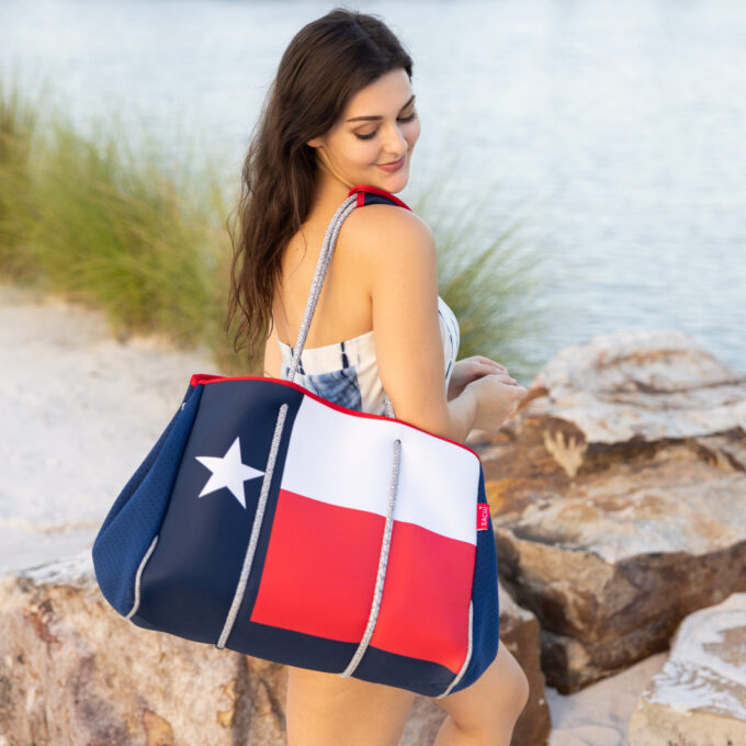 SACHI Carry-it-all Tote Bag - Texas flag