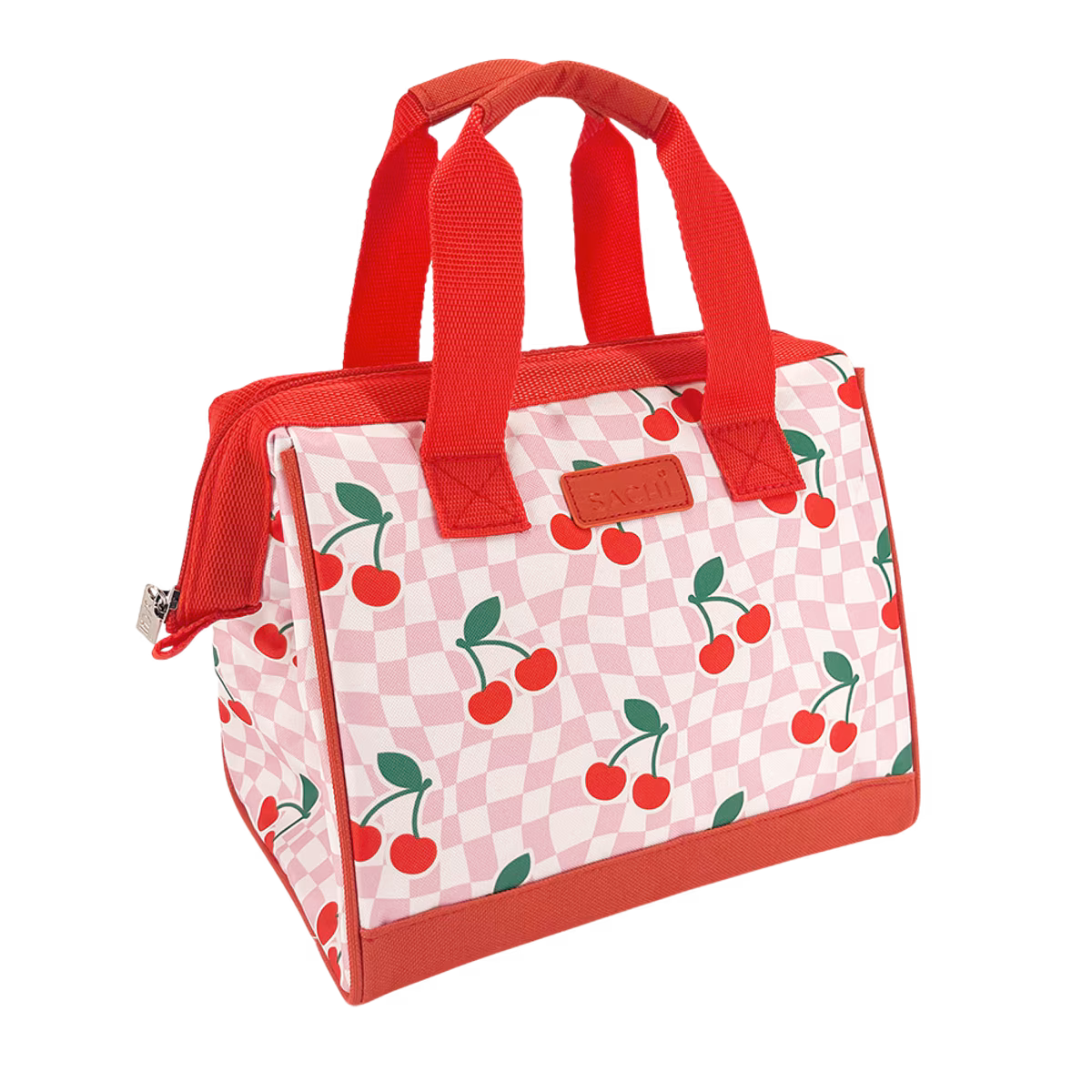Ladies Lunch Tote Bags - Chequered Cherries