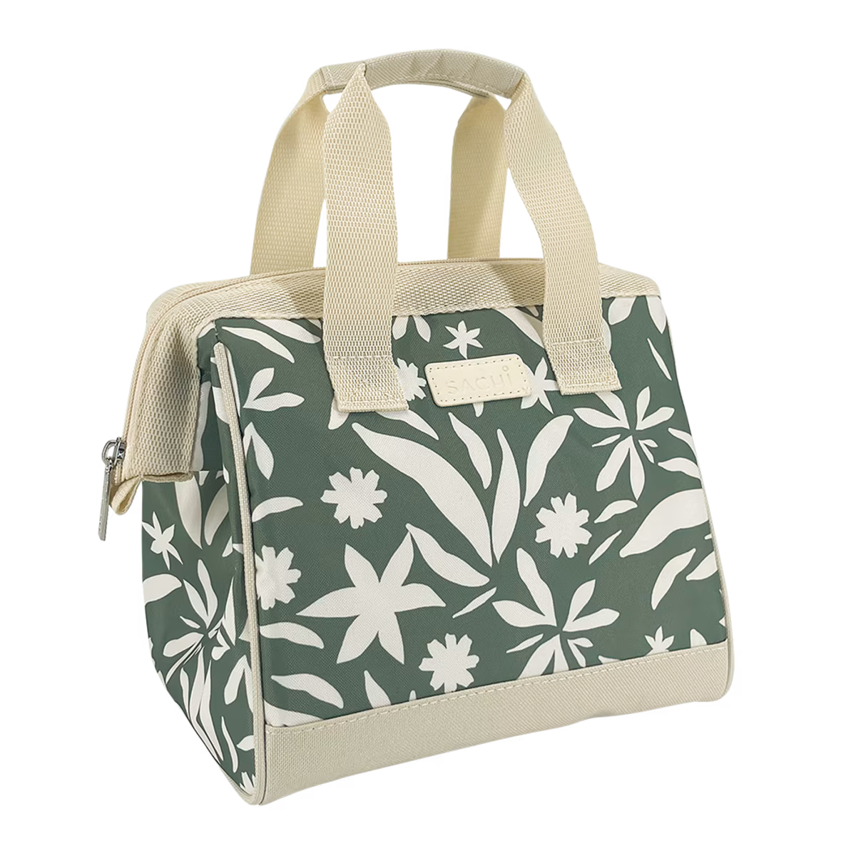 Ladies Lunch Tote Bags - Sage Wildflower